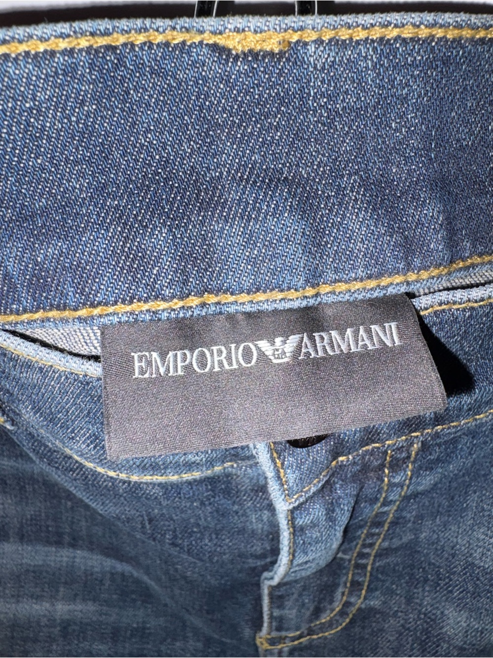 Emporio Armani Dark Blue Denim Jean Skirt - Picture 2 of 6